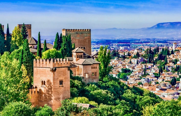 the Alhambra and views of Granada