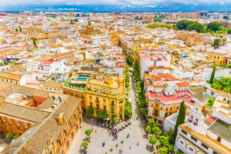 views over Seville from La Giralda Bell Tower
