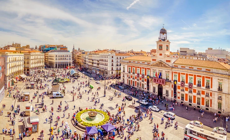 Puerta del Sol, the main public square in Madrid