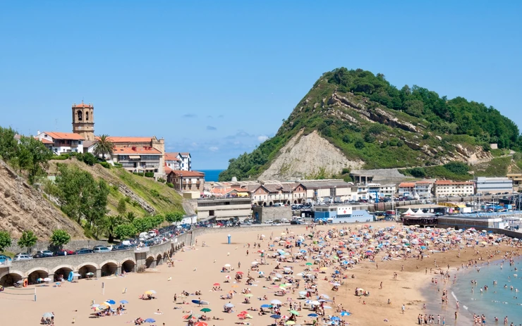the fishing village of Getaria on the Basque coast