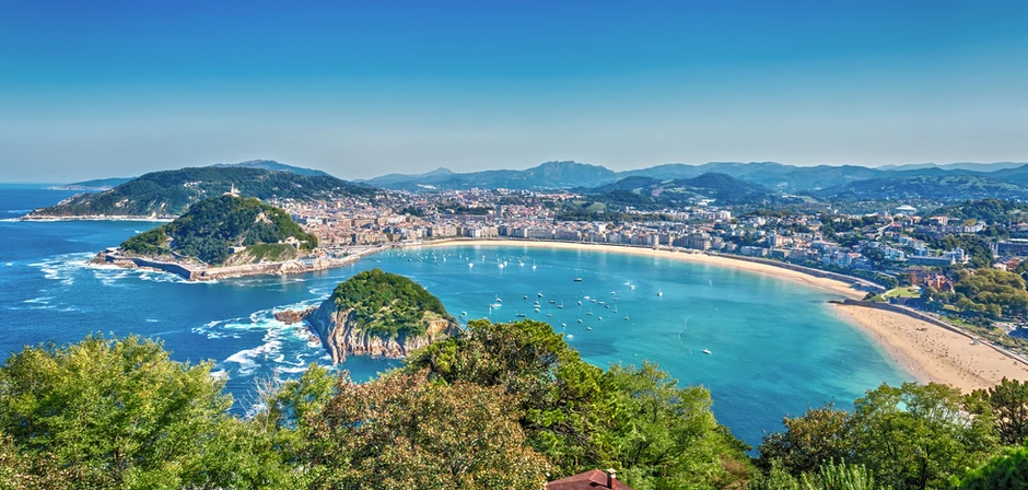 beautiful San Sebastian in the Basque region of Spain