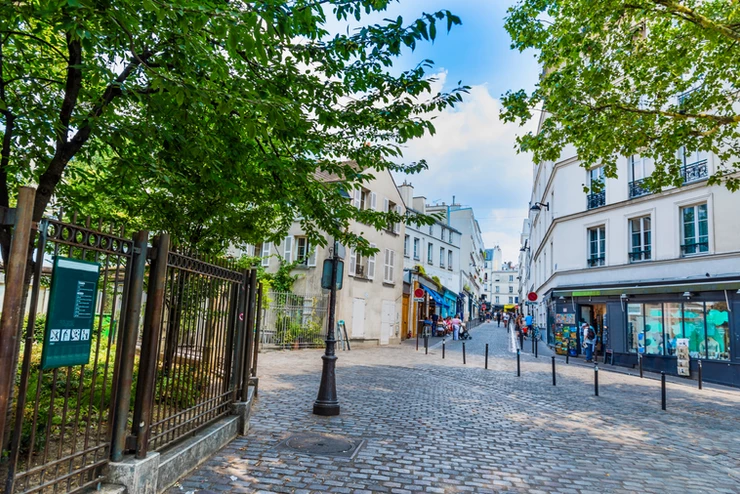Abbesses square in the Montmartre neighborhood