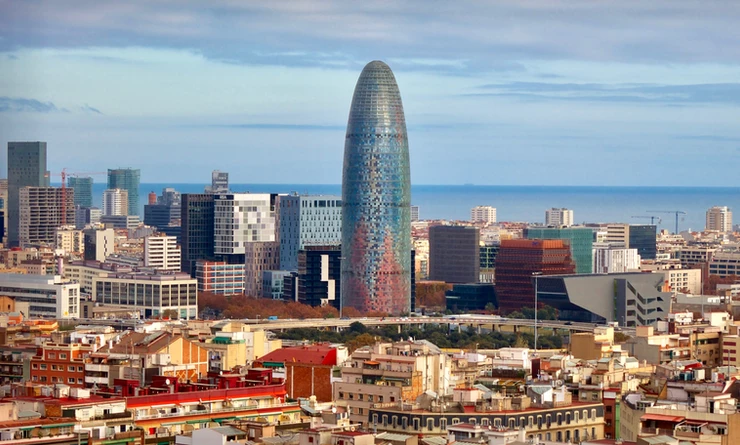 Torre Agbar, a modern landmark in Barcelona