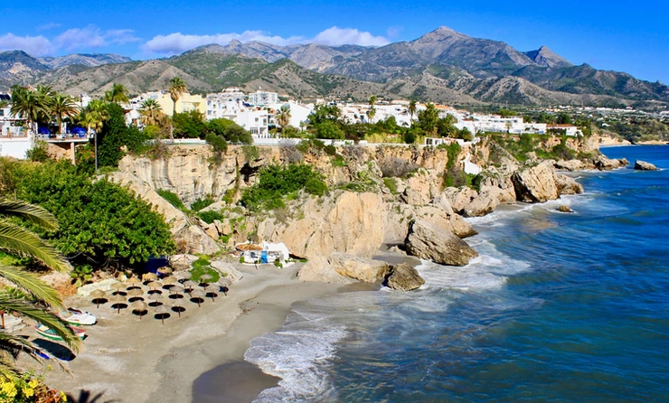 view of Nerja from the Balcony of Europe