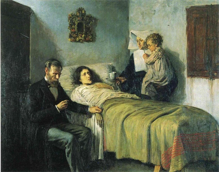 Pablo Picasso, Science and Charity, 1897 -- Picasso painted it when he was only 16