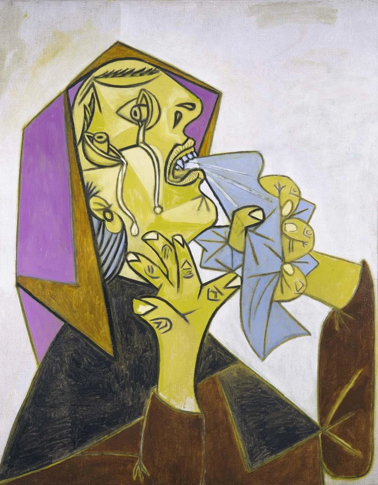 Pablo Picasso, Weeping Woman’s Head with Handkerchief [III]. Postscript of Guernica, 1937