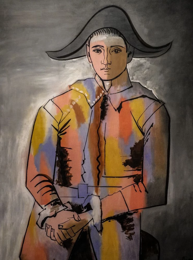 Picasso, Harlequin with Hands Folded, 1923