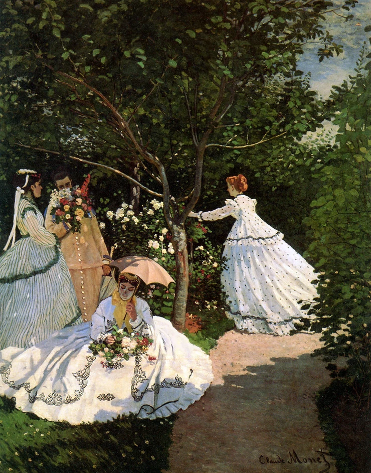Monet, Woman in the Garden, 1866 -- in the Musee d'Orsay