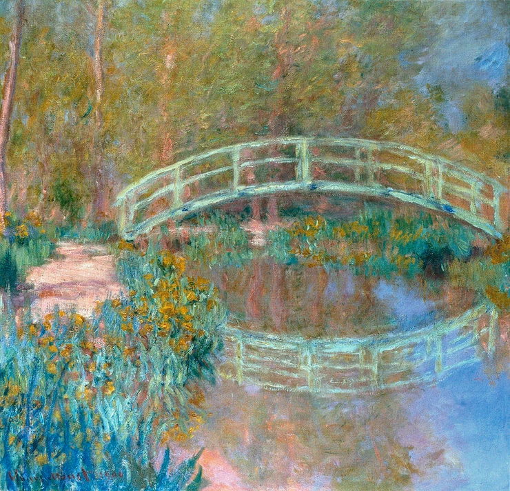 Monet painting of the bridge in his Giverny gardens