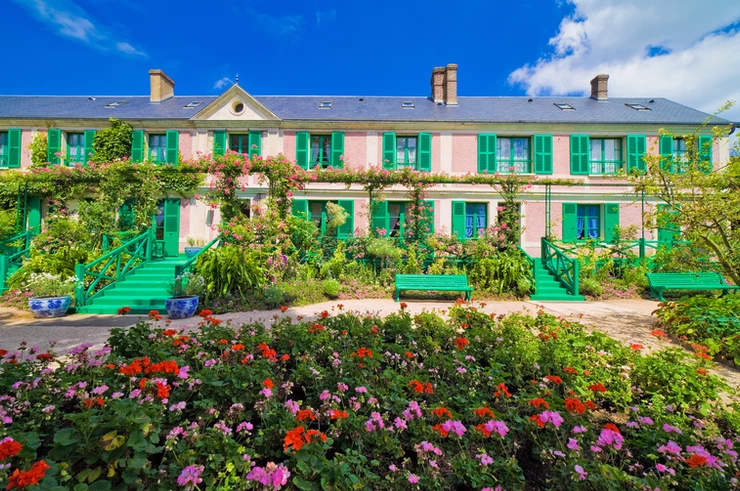 Monet's pink house in Giverny outside Paris