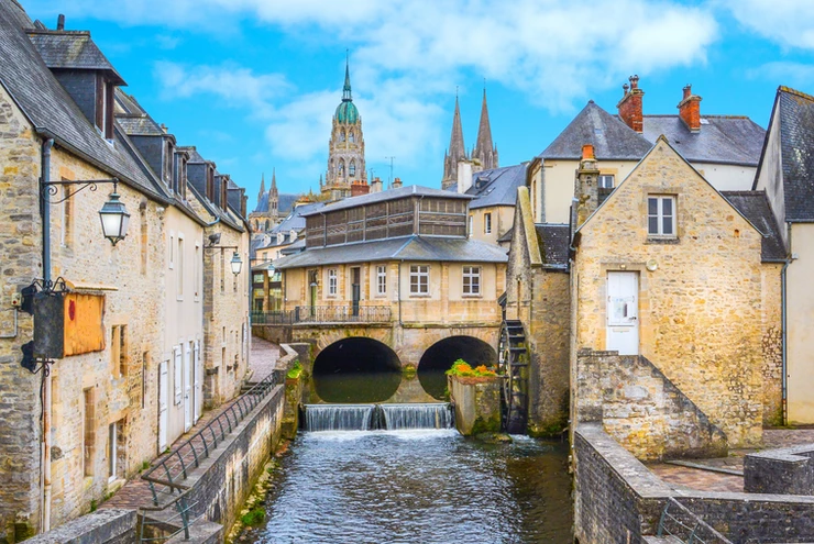 historic center of Bayeux, a pretty town in Normandy
