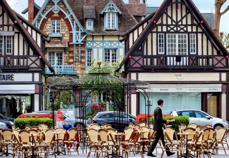 the pretty town of Deauville in northern France