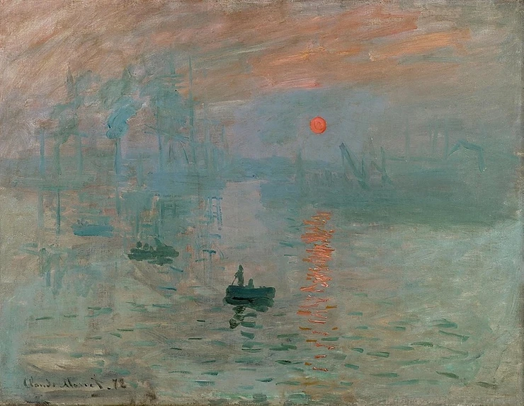 Monet, Impression: Sunrise, 1872 -- in the Musee Marmottan Monet in Paris