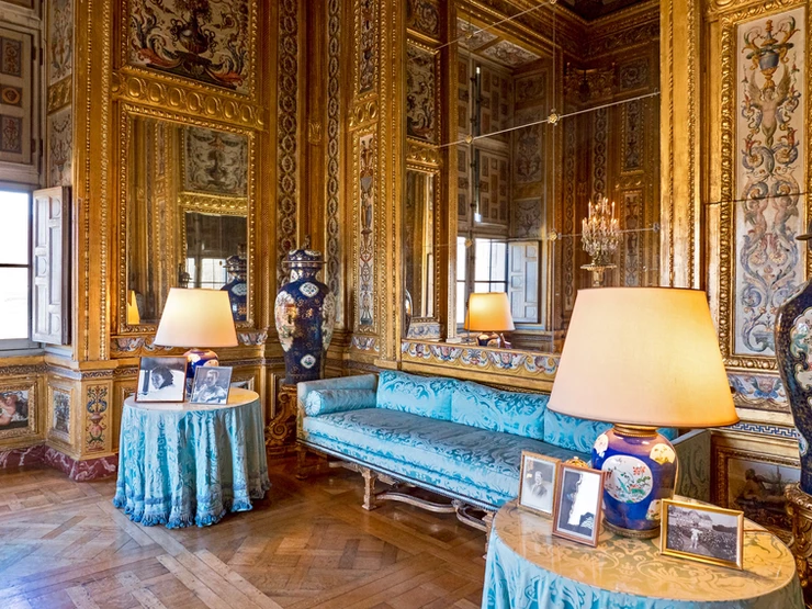 elegant room in Chateau Vaux-le-Vicomte outside Paris