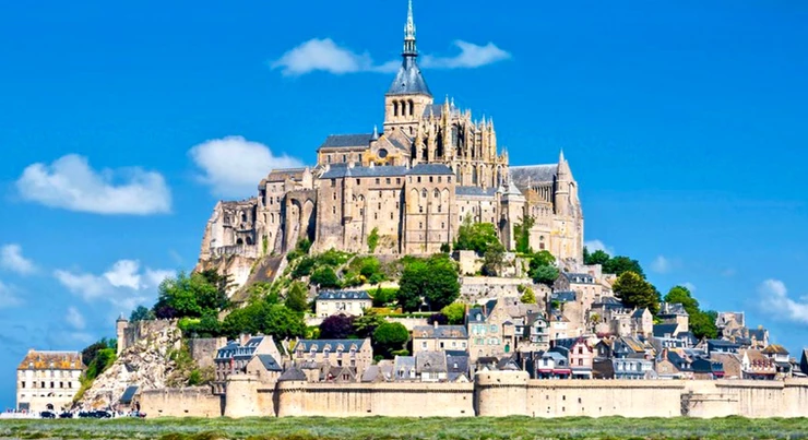 Mont St-MIchel, a UNESCO-listed abbey in Normandy France