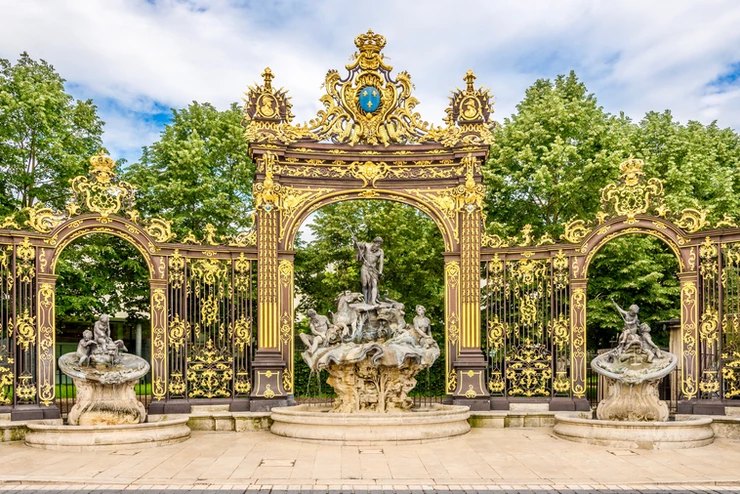 Neptune Fountain on Place Stanislas in Nancy France
