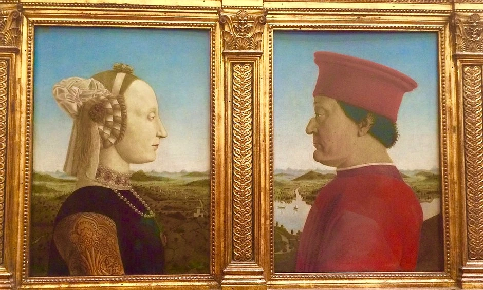  Piero della Francesca, The Duke and Duchess of Urbino, 1473-75