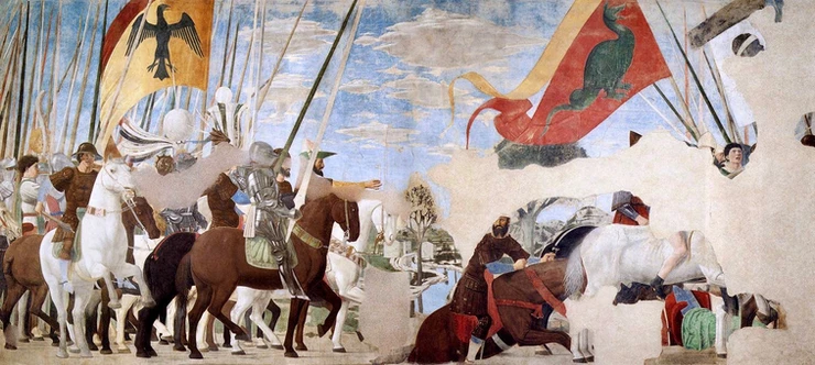 fresco by Piero della Francesca in Arezzo Italy