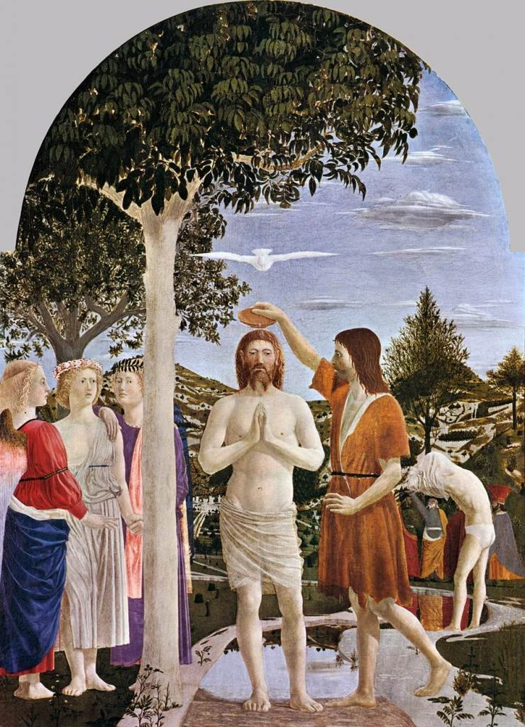 Piero della Francesca, Baptism of Christ, 1448-50 -- in London's National Gallery