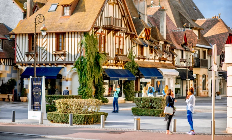 the resort town of Deauville in Normandy
