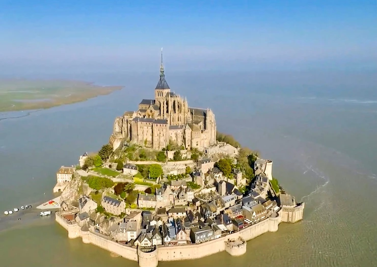 Mont Saint-Michel, an island abbey which is a UNESCO site in France