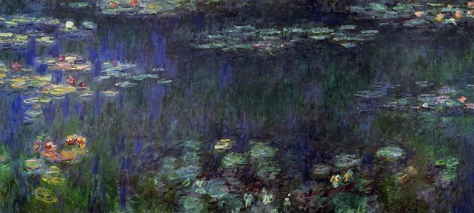 Claude Monet, The Water Lilies, Green Reflections, 1914-17