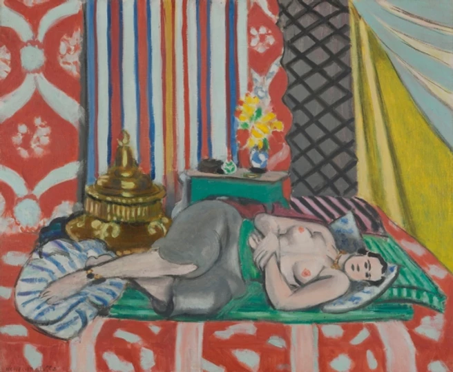 Henri Matisse, Odalisque with Gray Trousers, 1927 -- Matisse was criticized at the time for his domesticated daring.