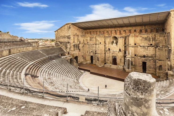 Roman Theater in Orange, a historic monument in southern France 