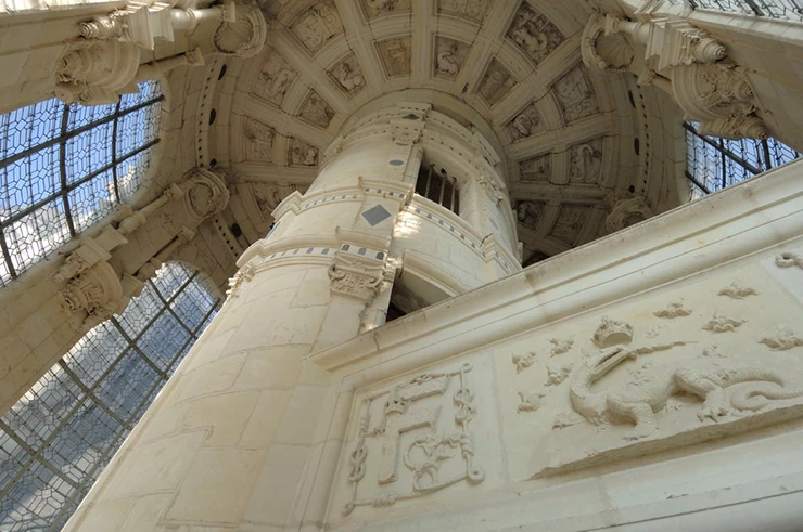 Chambord's double helix staircase