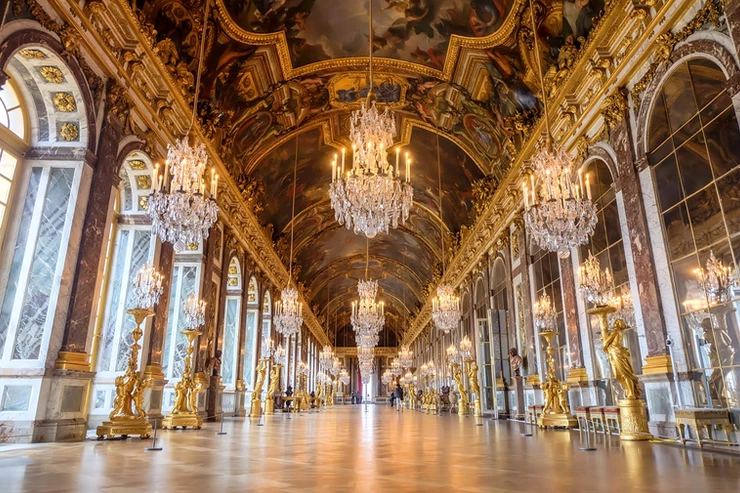 the Hall of Mirrors in Versailles