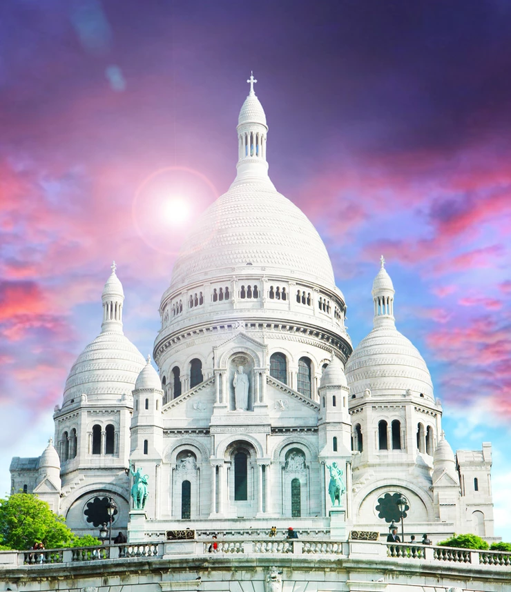 Sacre Coeur, landmark in Montmartre