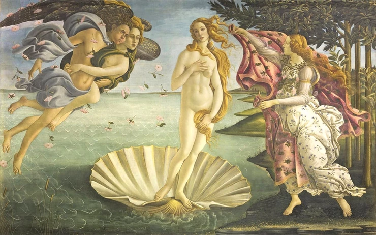 Sandro Botticelli's famous Birth of Venus in Florence's Uffizi Gallery