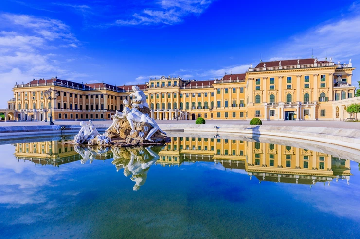 the gorgeous Schoenbrunn Palace outside Vienna