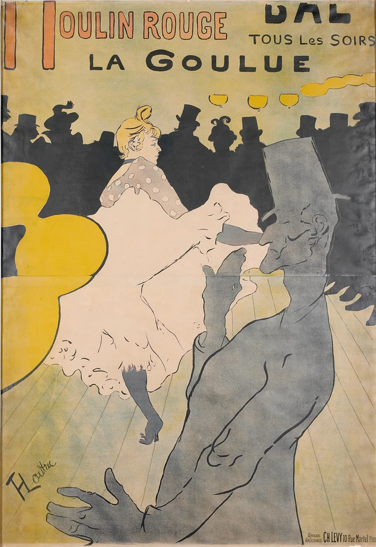 Toulouse-Lautrec, La Goulue, 1891 -- one of his most famous posters