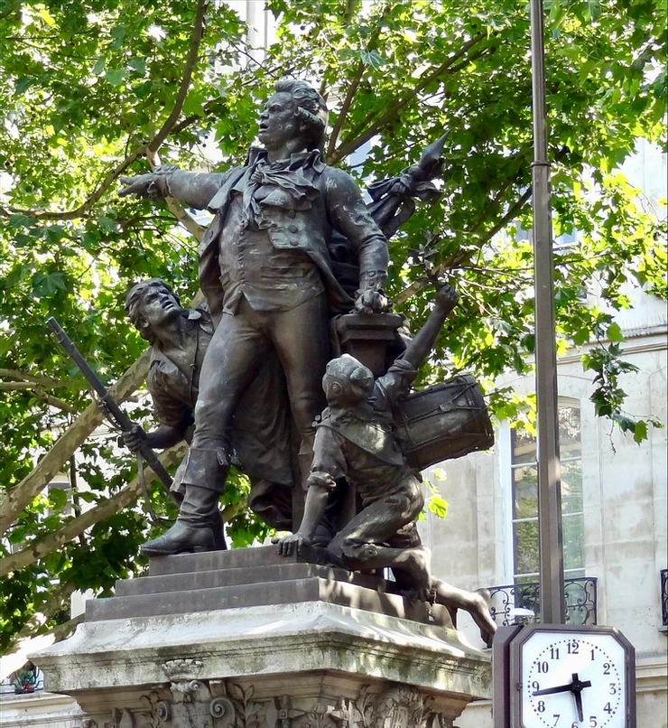 the statue of Georges-Jacques Danton, the revolutionary leader and orator, in the Odeon area of Paris
