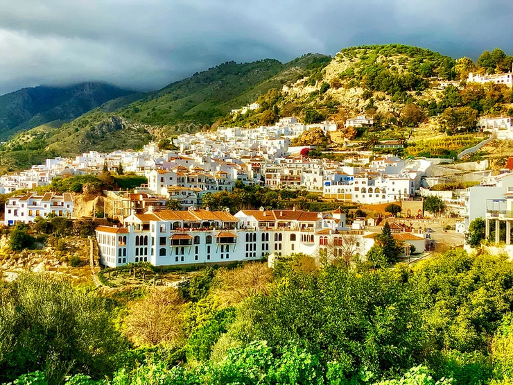 the incredibly beautiful white pueblo of Frigiliana in southern Spain