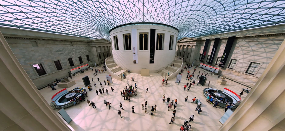 the atrium of the British Museum in London England
