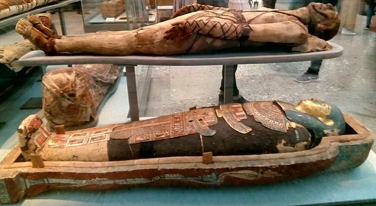 Egyptian mummies at the British Museum