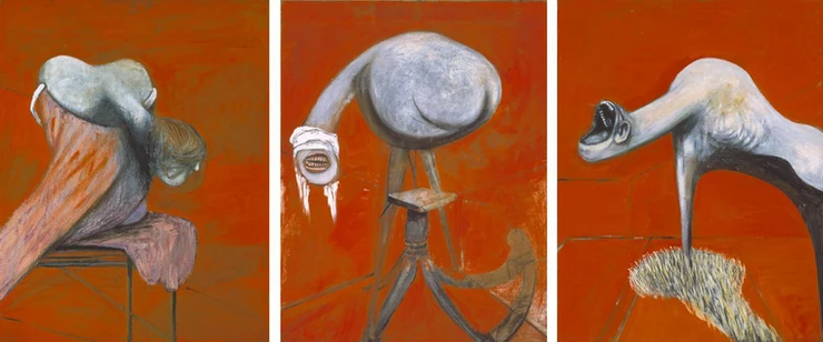 Francis Bacon, Three Studies For Figures at the Base of a Crucifixion, 1944