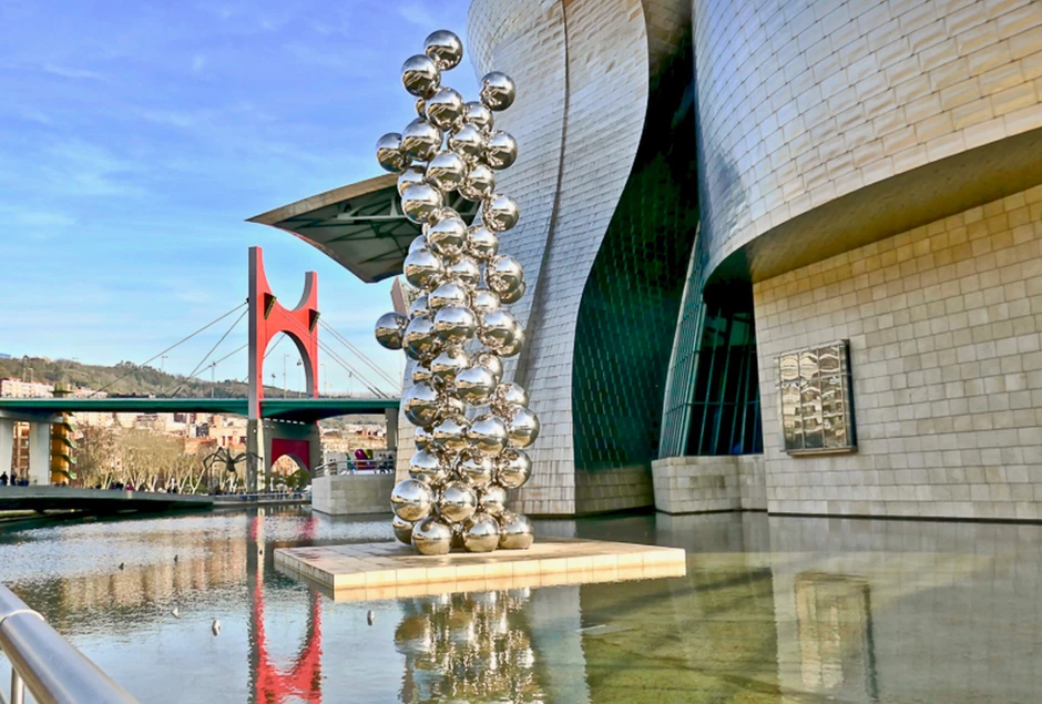 the iconic Guggenheim Museum in Bilbao Spain, one of the best museums in Spain