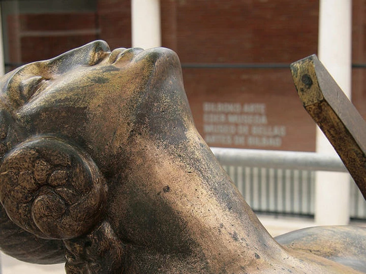 bronze sculpture at the Museo de Bellas Artes in Bilbao