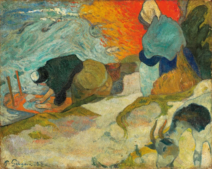 Paul Gauguin, Washerwomen in Arles, 1888