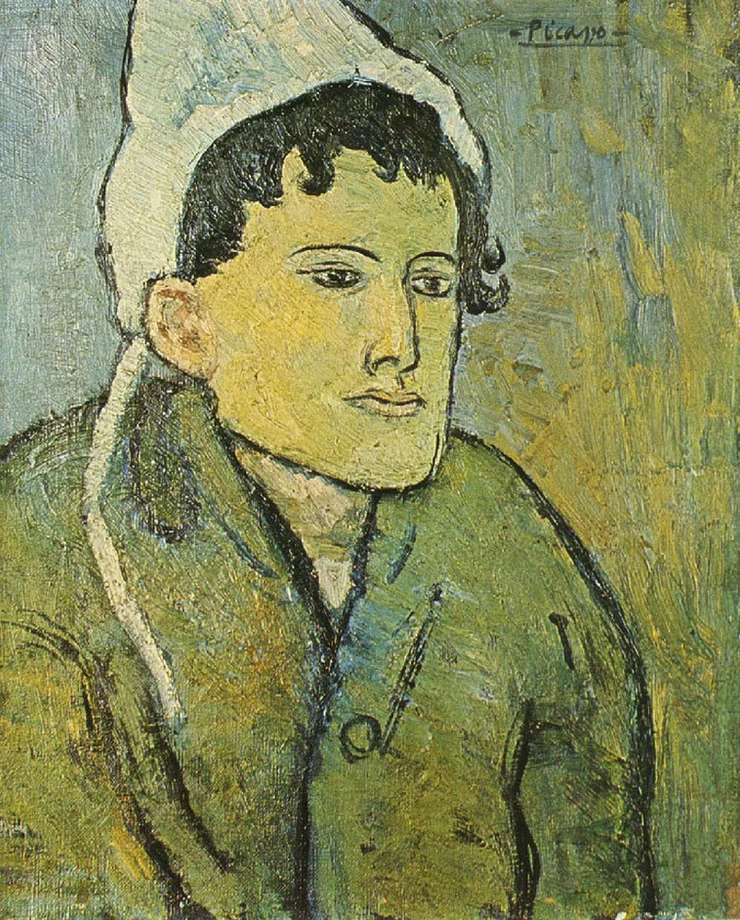 Pablo Picasso, Woman with a Bonnet, 1901 -- donated by Picasso's last wife, Jacqueline Roque