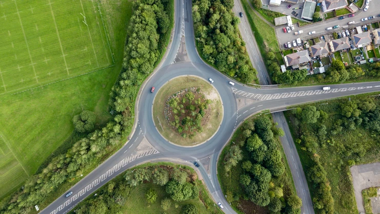 classic roundabout in Europe