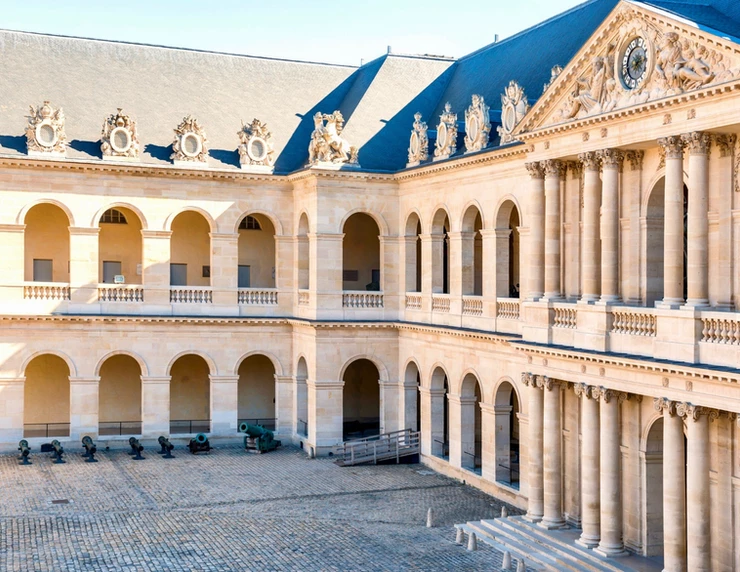 courtyard of the Army Museum at Les Invalides