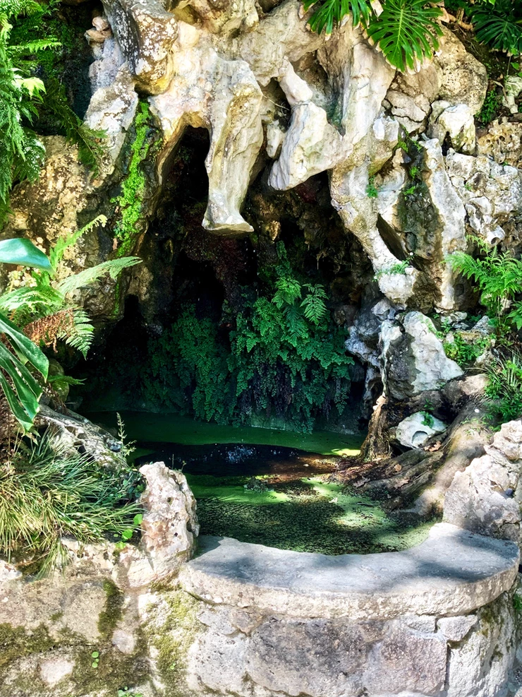 a little grotto in the gardens