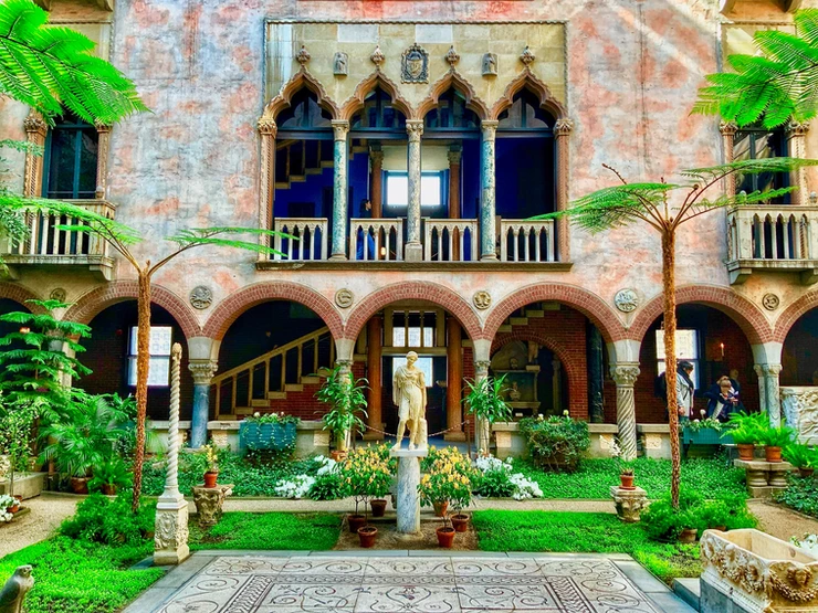 the Artemis statue in the Courtyard
