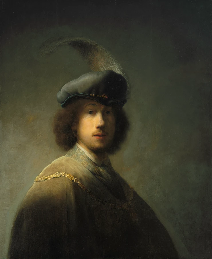 Rembrandt Self Portrait Age 23 in the Dutch Room