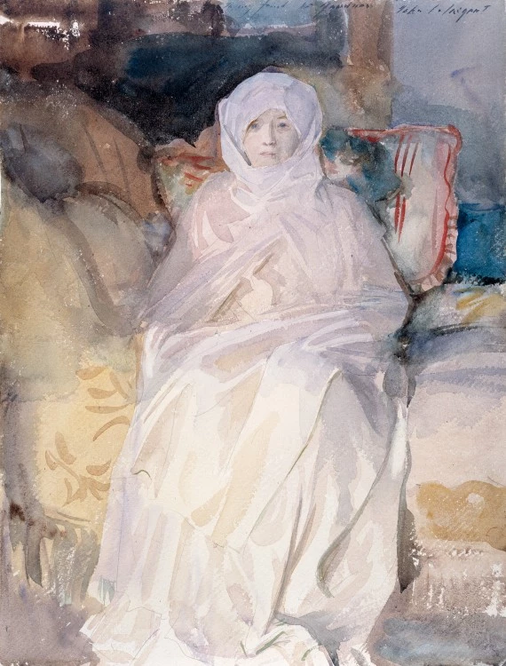 a 1920 watercolor of Gardner by Singer Sargent