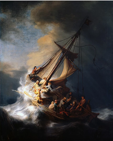 Rembrandt's only seascape, Christ in the Storm on the Sea of Galilee